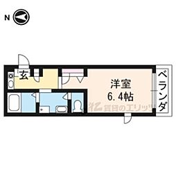 北山グランブルーハイツ 1Kの間取図画像