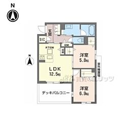 シャーメゾン 清風 2LDKの間取図画像