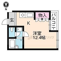 ライル八幡荘 ワンルームの間取図画像