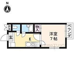 みそのハイツ 1Kの間取図画像