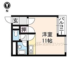 フォーブル西院 ワンルームの間取図画像
