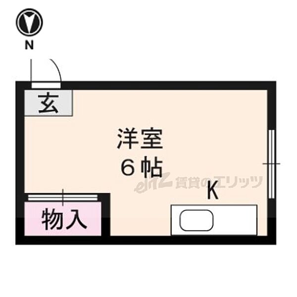 Ｋハウス 202｜京都府京都市上京区相国寺門前町(賃貸マンション1R・2階・10.53㎡)の写真 その2