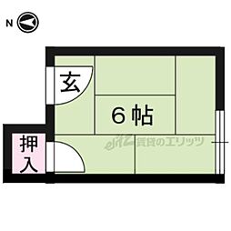 片山アパート ワンルームの間取図画像