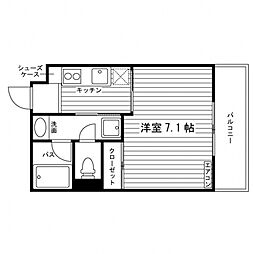 フィティアンガふじみ野 1Kの間取図画像