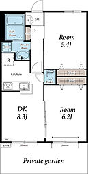 フロントハウス 2DKの間取図画像