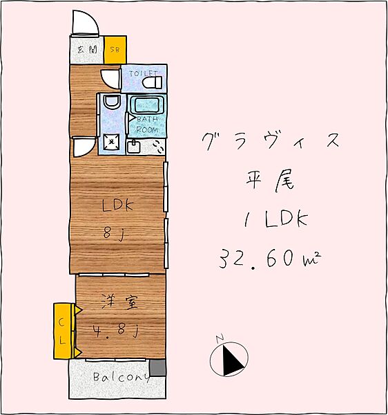 グラヴィス平尾 ｜福岡県福岡市中央区平尾2丁目(賃貸マンション1LDK・12階・32.06㎡)の写真 その2