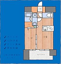 CIDNAL THE PLACE 701 ｜ 福岡県福岡市南区高宮1丁目（賃貸マンション1LDK・7階・37.06㎡） その2