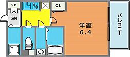 S-RESIDENCE神戸元町 1Kの間取図画像