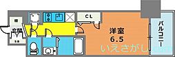 エスプレイス神戸ハーバーウエスト 1Kの間取図画像