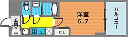 プレサンス神戸セレスティア 1Kの間取図画像