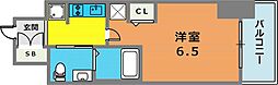 エステムプラザ神戸三宮ルクシア 1Kの間取図画像