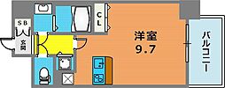 Casita神戸元町JP ワンルームの間取図画像