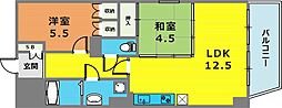 メゾンフローラ 2LDKの間取図画像