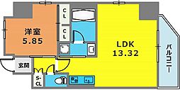 プレジオ日暮通 1LDKの間取図画像