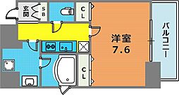 RESIDIA神戸元町 1Kの間取図画像
