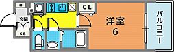 プレサンスジェネ新神戸ステーションフロント 1Kの間取図画像
