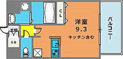 プライムレジデンス神戸・県庁前 ワンルームの間取図画像