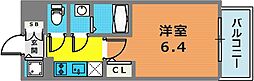 エスリード神戸兵庫駅マリーナスクエア 1Kの間取図画像