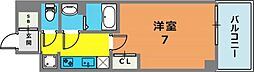 GENOVIA神戸湊川公園 1Kの間取図画像