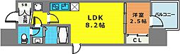 セレニテ神戸駅前アリエ 1LDKの間取図画像