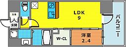 セレニテ西元町アリエ 1LDKの間取図画像
