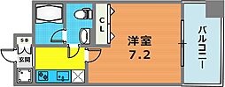 LiAnge兵庫本町 1Kの間取図画像