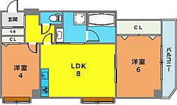 サンビルダー青谷 2LDKの間取図画像