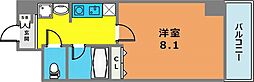 クオーレ三宮一番館 1Kの間取図画像