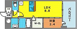 セレニテ神戸西アリエ 1LDKの間取図画像