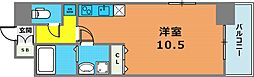 WillDo三宮イースト ワンルームの間取図画像