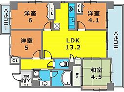 GROOVE神戸レジデンス 4LDKの間取図画像