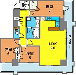 ライオンズタワー神戸元町 7階