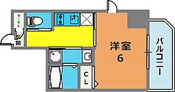 エステムコート神戸元町ヒルズ 1Kの間取図画像