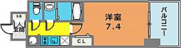 ESRISE神戸三宮山手通壱番館 1Kの間取図画像