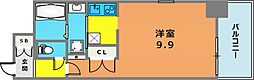 エスライズ新神戸 ワンルームの間取図画像