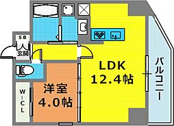 MAISHIN神戸三宮EAST 1LDKの間取図画像