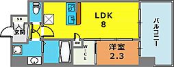 セレニテ元町アリエ 1LDKの間取図画像