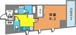 アルファレガロ神戸元町 1Kの間取図画像
