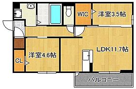 ストレイト葛葉  ｜ 福岡県北九州市門司区葛葉3丁目（賃貸アパート2LDK・2階・50.27㎡） その2