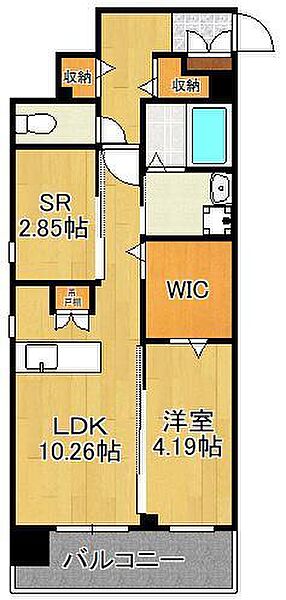 ＡＬｉＳＳ堺町 ｜福岡県北九州市小倉北区堺町2丁目(賃貸マンション1SLDK・2階・47.90㎡)の写真 その2