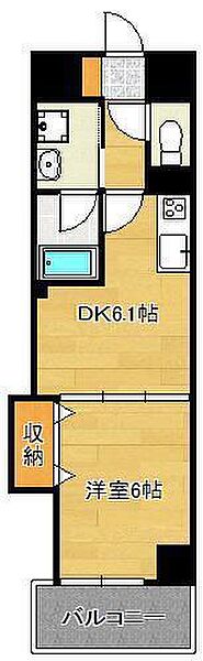 THE SQUARE Suite Residence ｜福岡県北九州市小倉北区大田町(賃貸マンション1DK・4階・30.88㎡)の写真 その2