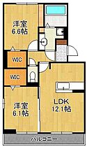 トレス下富野  ｜ 福岡県北九州市小倉北区下富野4丁目（賃貸アパート2LDK・2階・58.37㎡） その2