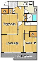 CP TOWER  ｜ 福岡県北九州市小倉北区馬借1丁目（賃貸マンション2LDK・13階・50.35㎡） その2