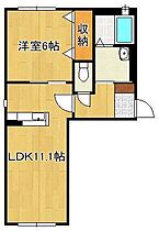 モーダル  ｜ 福岡県北九州市小倉北区下富野5丁目（賃貸アパート1LDK・2階・41.17㎡） その2