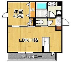 Polonia Matsubara B棟  ｜ 福岡県北九州市門司区松原1丁目（賃貸アパート1LDK・2階・37.77㎡） その2