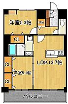 福岡県北九州市小倉北区紺屋町（賃貸マンション2LDK・13階・58.62㎡） その2