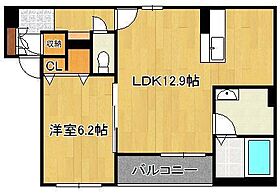 リイラすがの  ｜ 福岡県北九州市小倉北区下富野1丁目（賃貸アパート1LDK・1階・48.66㎡） その2