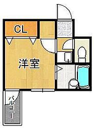 まつやビル 1Kの間取図画像