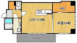 スクエア152 1LDKの間取図画像