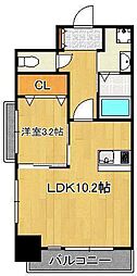 アンレーヴ門司駅前 1LDKの間取図画像